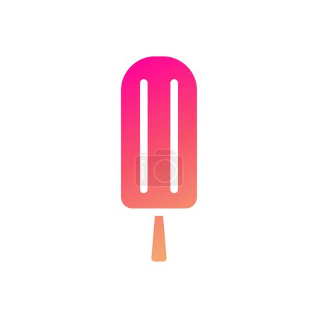 Illustration for Ice cream icon solid gradient pink yellow illustration vector element and symbol perfect. - Royalty Free Image