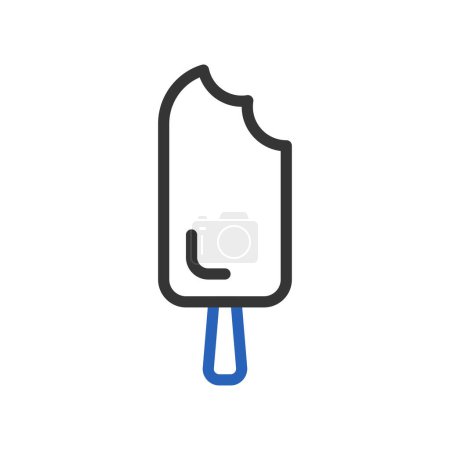 Illustration for Ice cream icon duocolor blue grey summer beach illustration vector element and symbol perfect. - Royalty Free Image