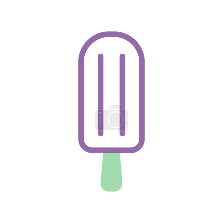Illustration for Ice cream icon duotone purple green summer beach illustration vector element and symbol perfect. - Royalty Free Image