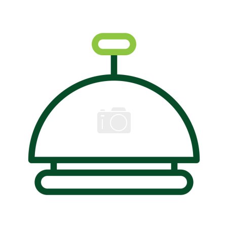 Illustration for Bell icon duocolor green colour easter illustration vector element and symbol perfect. - Royalty Free Image