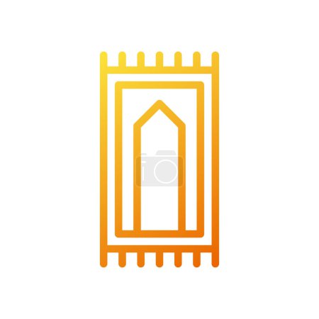 Teppich Symbol Farbverlauf gelb orange Farbe Ramadan Illustration Vektorelement und Symbol perfekt.