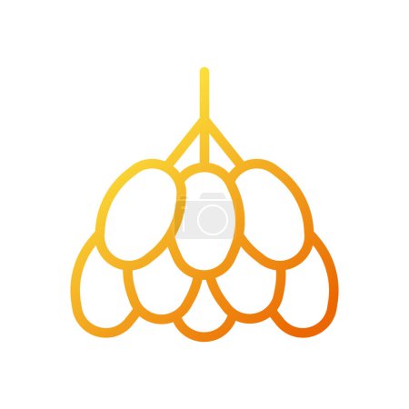 Ilustración de Palmdates icono gradiente amarillo naranja color ramadán ilustración vector elemento y símbolo perfecto. - Imagen libre de derechos