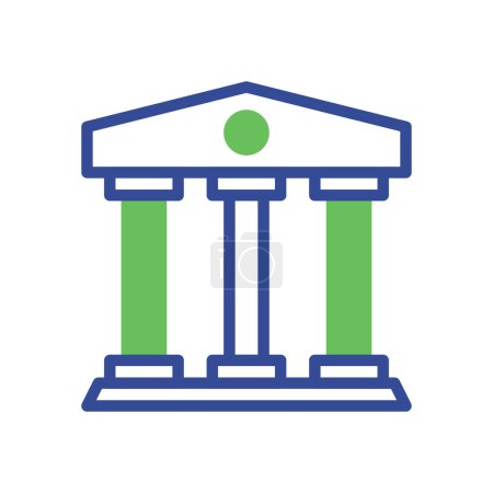 Téléchargez les illustrations : Bancaire icône duotone vert bleu business illustration vectoriel élément et symbole parfait. - en licence libre de droit