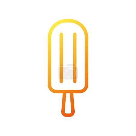 Illustration for Ice cream icon gradient yellow orange illustration vector element and symbol perfect. - Royalty Free Image