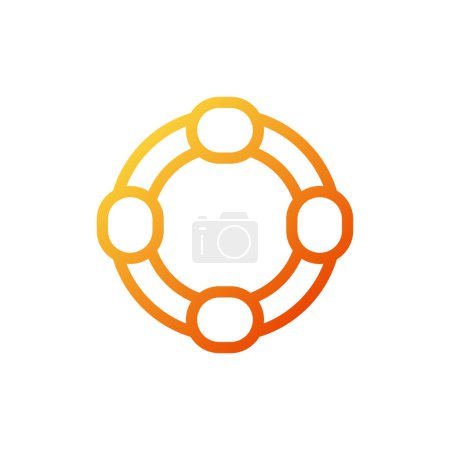 Ilustración de Lifebuoy icono gradiente amarillo naranja ilustración vector elemento y símbolo perfecto. - Imagen libre de derechos