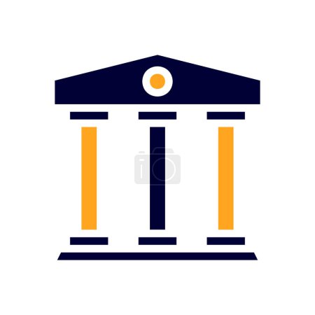 Téléchargez les illustrations : Icône bancaire solide orange noir business illustration vectoriel élément et symbole parfait. - en licence libre de droit