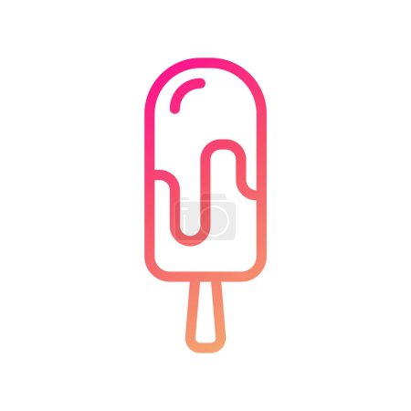 Illustration for Ice cream icon gradient pink yellow summer beach illustration vector element and symbol perfect. - Royalty Free Image