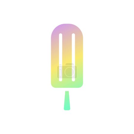 Illustration for Ice cream icon solid gradient purple yellow green summer beach illustration vector element and symbol perfect. - Royalty Free Image