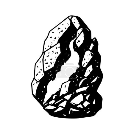 Ilustración de Asteroide piedra icono mano dibujar color negro espacio vector elemento y símbolo perfecto. - Imagen libre de derechos
