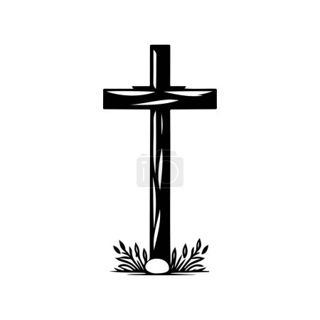 Téléchargez les illustrations : Icône de l'église dessin à la main couleur noire Pâques dimanche logo élément vectoriel et symbole - en licence libre de droit