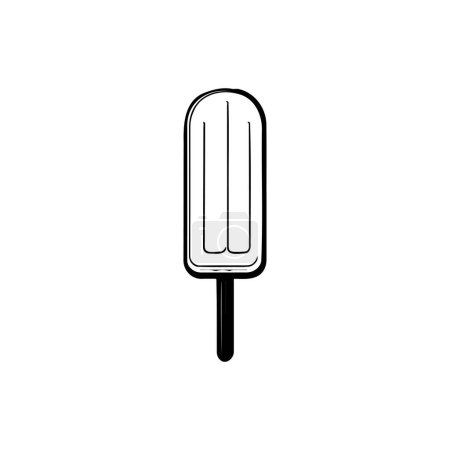 Ice cream Icon hand draw black colour chocolate day logo vector element and symbol