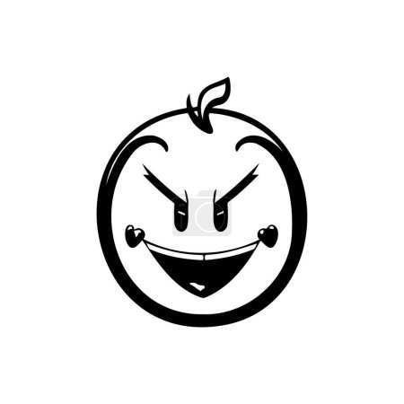 Téléchargez les illustrations : Angry Icon main dessiner couleur noire emoji logo élément vectoriel et symbole - en licence libre de droit