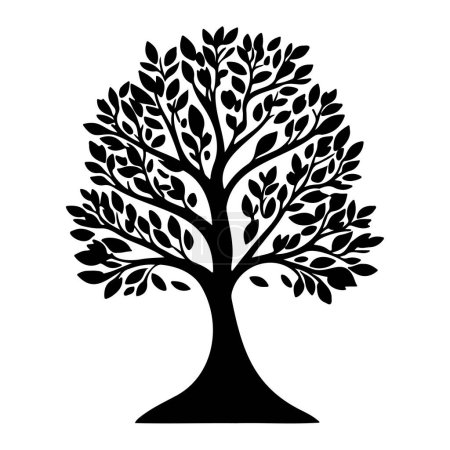 Ginger Thomas Icon hand draw black colour tree logo vector element and symbol
