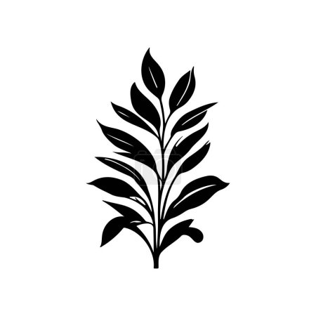 Allamanda Icon hand draw black plant logo vector element and symbol