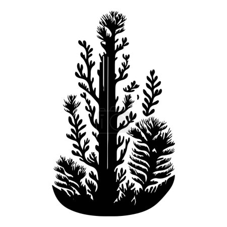 Organ Pipe Icon hand draw black coral logo vector element and symbol