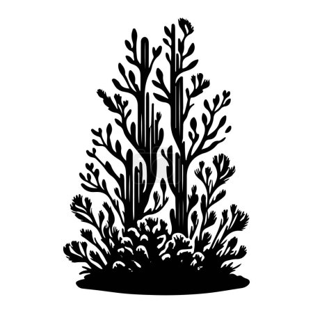 Organ Pipe Icon hand draw black coral logo vector element and symbol