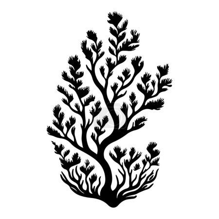  Branched Finger Icon hand draw black coral logo vector element and symbol