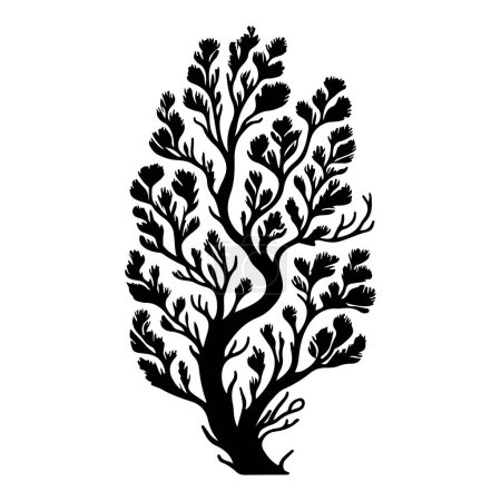  Ramificado dedo icono mano dibujar negro coral logotipo vector elemento y símbolo