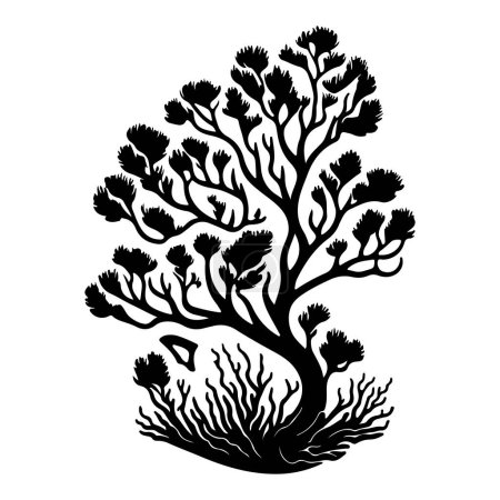  Branché Finger Icône dessiner à la main corail noir élément vectoriel logo et symbole