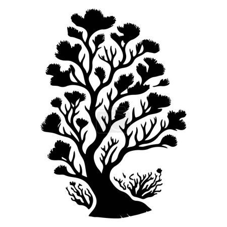  Branched Finger Icon hand draw black coral logo vector element and symbol