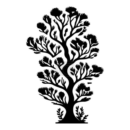  Ramificado dedo icono mano dibujar negro coral logotipo vector elemento y símbolo