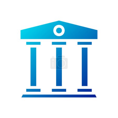 Banking icon solid gradient blue business illustration vector element and symbol perfect.