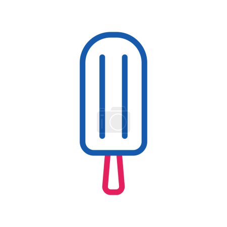 Illustration for Ice cream icon duocolor red blue summer beach illustration vector element and symbol perfect. - Royalty Free Image