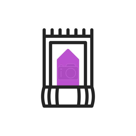 Rug icon duotone purple black ramadan illustration symbol