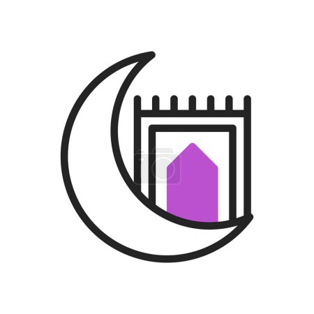 Rug icon duotone purple black ramadan illustration symbol