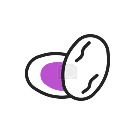 Palmdates icon duotone purple black ramadan illustration symbol