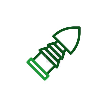 Illustration for Bullet icon duocolor green military illustration symbol. - Royalty Free Image