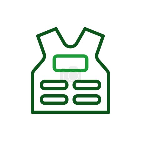 Body Armor icon duocolor green military illustration symbol.