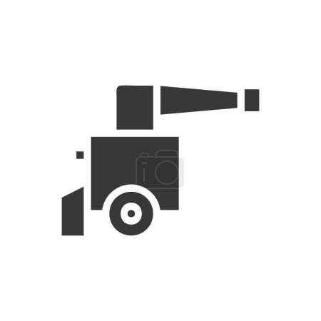 Cannon icon solid grey military illustration symbol