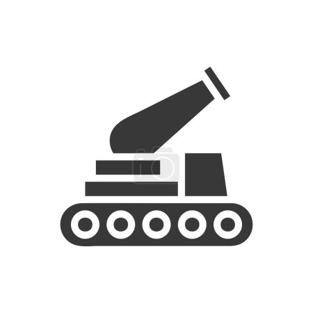 Cannon icon solid grey military illustration symbol