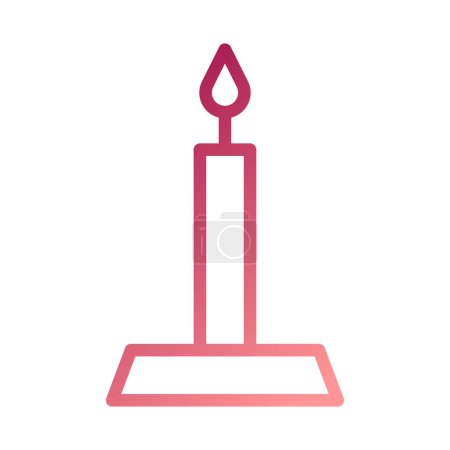 Candle icon gradient red white easter illustration symbol