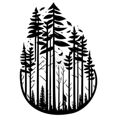 forest nature illustration sketch element