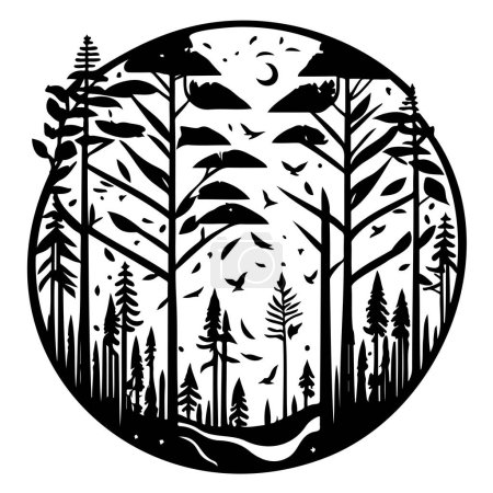 forest nature illustration sketch element