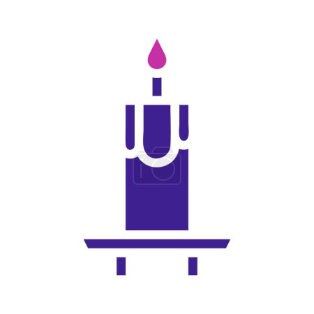 Candle Element solid blue pink easter illustration symbol