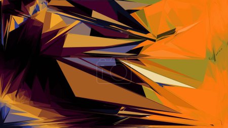Abstract shapes explosion. Shards of broken glass. Glowing dynamic background for sport, music or computer gaming.
