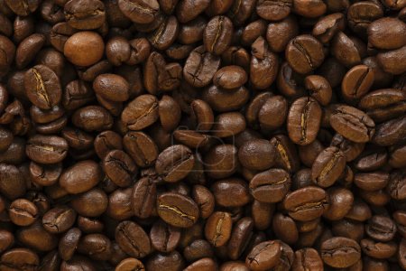 Téléchargez les photos : Contexte avec des graines de café torréfiées - en image libre de droit