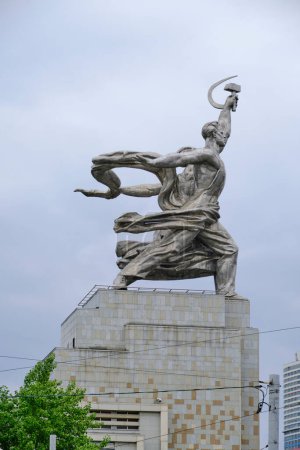 Téléchargez les photos : Moscou, le 10 mai 2023. Ouvrier et fermier collectif. Monument de l'art monumental à Moscou - en image libre de droit