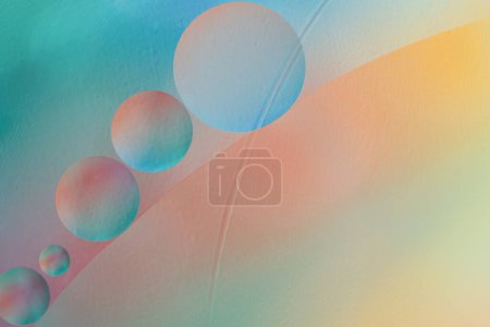 Abstract multicolored background with dynamic circles of different sizes