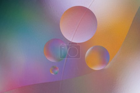 Abstract multicolored background with dynamic circles of different sizes
