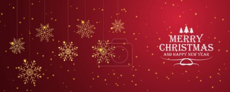 Téléchargez les illustrations : Bannière de Noël avec décoration de flocon de neige - en licence libre de droit