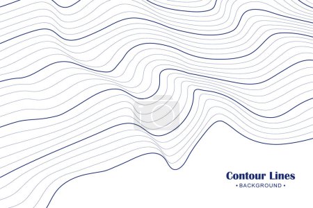 Illustration for Abstract contour line background illustration - Royalty Free Image