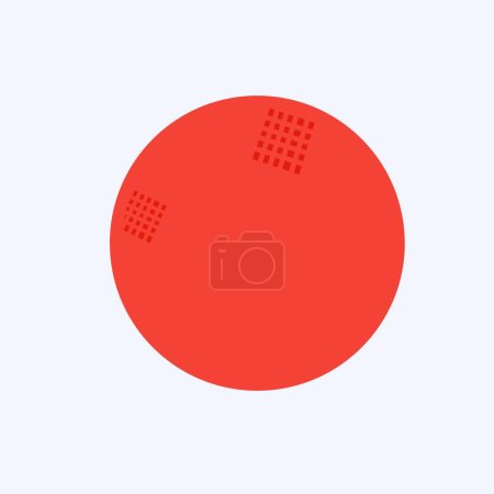 Illustration vectorielle de balle de ballon de baseball rouge