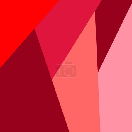 Illustration for Red color triangle geometric abstract background - Royalty Free Image