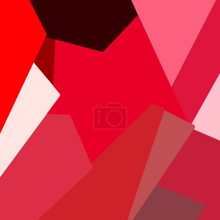 Illustration for Red color geometric abstract background - Royalty Free Image