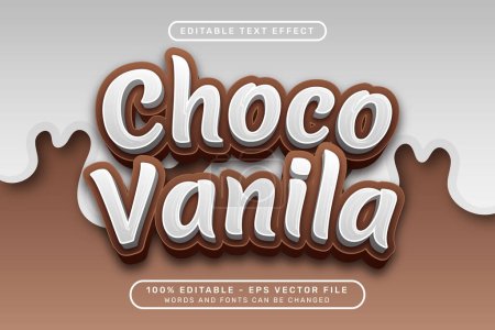 choco vanila 3d text effect and editable text effect