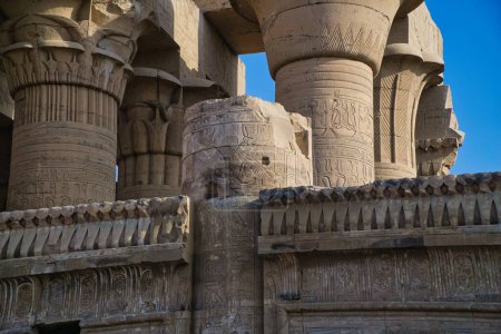 Téléchargez les photos : Ruins of The Graeco Roman Temple at Kom Ombo in Egypt. - en image libre de droit